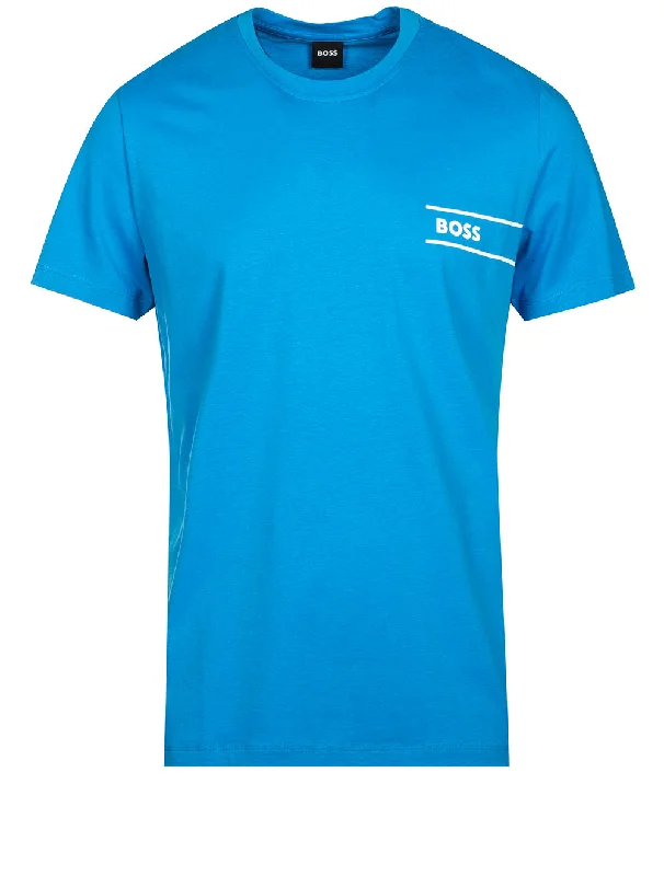 Men's smart - casual checkered t - shirts for semi - formal occasionsLoungewear Logo T-shirt Beacon Blue Men's smart - casual checkered t - shirts for semi - formal occasionsLoungewear Logo T-shirt Beacon Blue