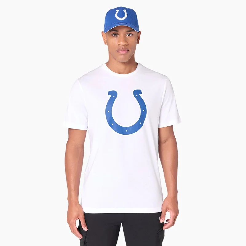 Men's button - front t - shirts with a unique artistic printIndianapolis Colts NFL White T-Shirt Men's button - front t - shirts with a unique artistic printIndianapolis Colts NFL White T-Shirt