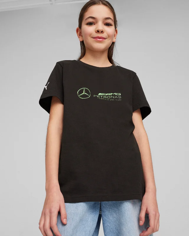 Men's slim fit short sleeve polo shirts with contrast collarsKids Puma Logo Tee Black Men's slim fit short sleeve polo shirts with contrast collarsKids Puma Logo Tee Black