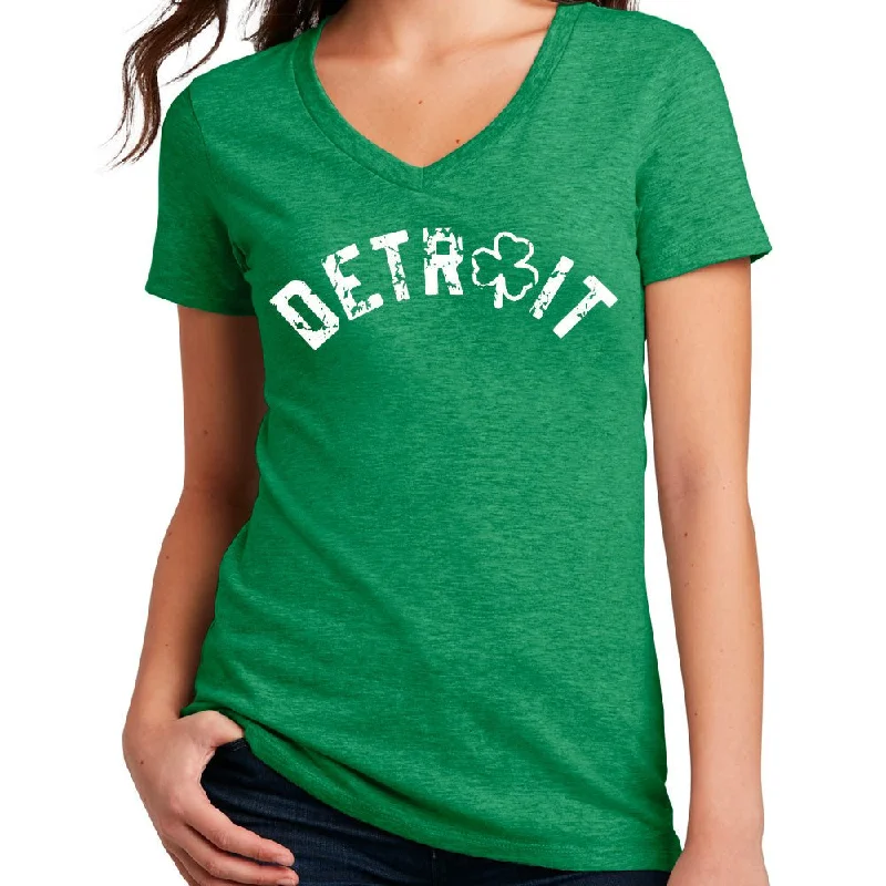 Men's plus - size pocket t - shirts with a classic lookLadies Detroit Bend St. Patrick's Day V-Neck - Heather Kelly Green Men's plus - size pocket t - shirts with a classic lookLadies Detroit Bend St. Patrick's Day V-Neck - Heather Kelly Green