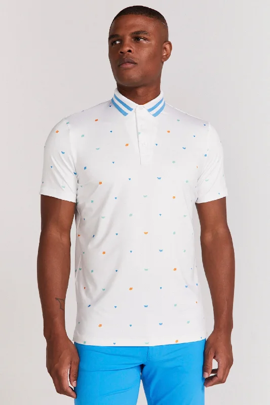 Men's reversible polo shirts with two different looksLangham Polo in Bright White