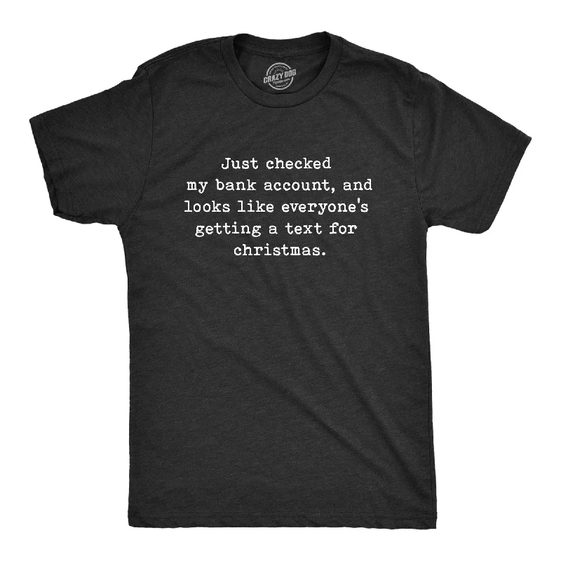 Men's slim - fit graphic t - shirts with vintage rock band printsLooks Like Everyones Getting A Text For Christmas Men's T Shirt Men's slim - fit graphic t - shirts with vintage rock band printsLooks Like Everyones Getting A Text For Christmas Men's T Shirt