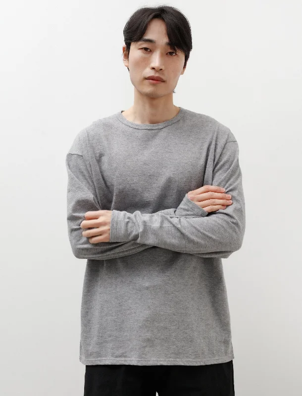 Men's polo t - shirts with a contrast collar for a preppy lookR14 T-Shirt-3 Grey