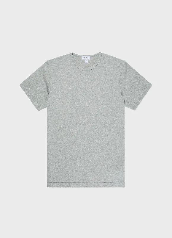 Men's printed Hawaiian t - shirts for tropical vacationsMen's Classic T-shirt in Grey Melange Men's printed Hawaiian t - shirts for tropical vacationsMen's Classic T-shirt in Grey Melange