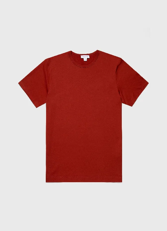 Men's printed Hawaiian t - shirts for tropical vacationsMen's Classic T-shirt in Rust Men's printed Hawaiian t - shirts for tropical vacationsMen's Classic T-shirt in Rust