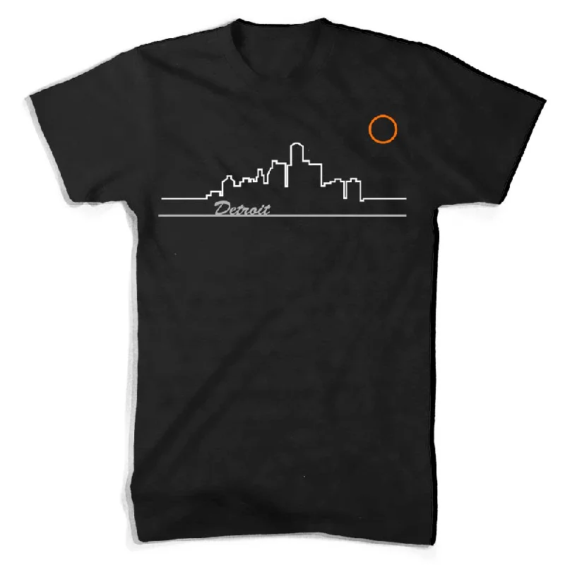 Men's plus - size pocket t - shirts with a classic lookMens Detroit Skyline T-shirt (Triblend Black) Men's plus - size pocket t - shirts with a classic lookMens Detroit Skyline T-shirt (Triblend Black)