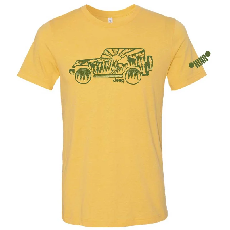 Men's tie - dye t - shirts with a bohemian styleMens Jeep® Wrangler Atomic Side T-Shirt - Gold Heather Men's tie - dye t - shirts with a bohemian styleMens Jeep® Wrangler Atomic Side T-Shirt - Gold Heather