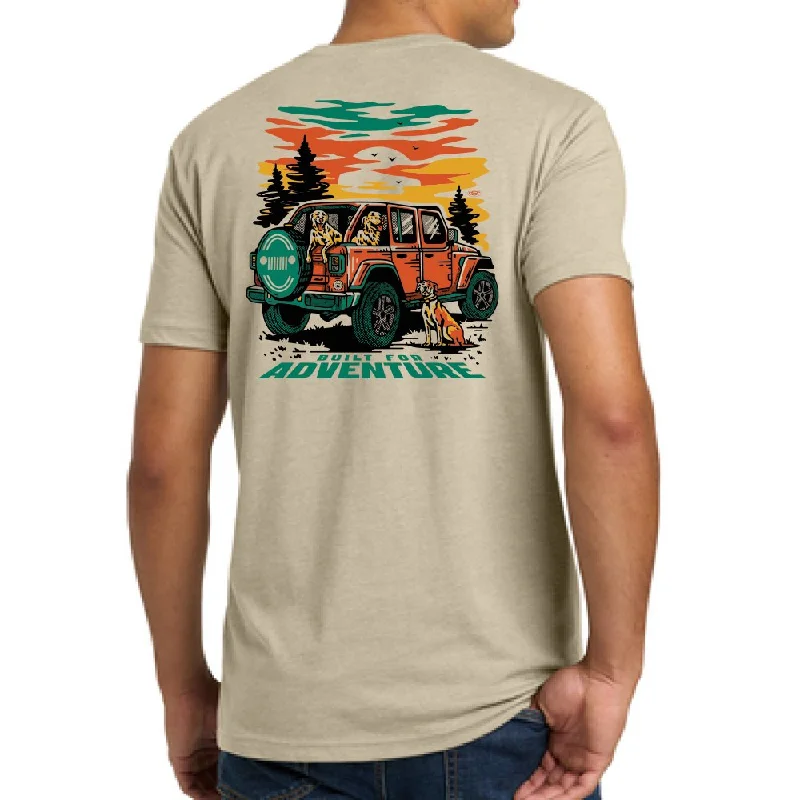 Men's tie - dye t - shirts with a bohemian styleMens Jeep® Dogs Built For Adventure T-Shirt Men's tie - dye t - shirts with a bohemian styleMens Jeep® Dogs Built For Adventure T-Shirt
