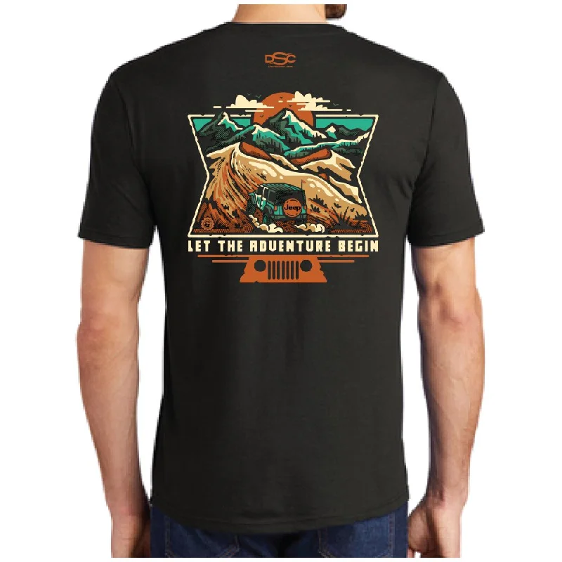 Men's tie - dye t - shirts with a bohemian styleMens Jeep® Dunes T-Shirt - Black