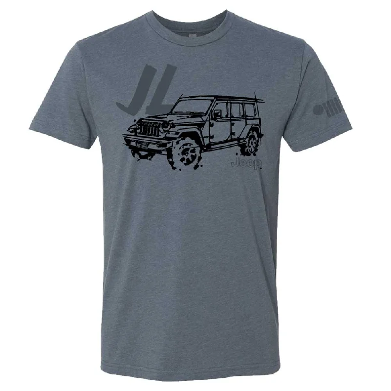 Men's smart - casual checkered t - shirts for semi - formal occasionsMens Jeep® JL Wrangler - LDD Series - Triblend Indigo Blue T-Shirt Men's smart - casual checkered t - shirts for semi - formal occasionsMens Jeep® JL Wrangler - LDD Series - Triblend Indigo Blue T-Shirt