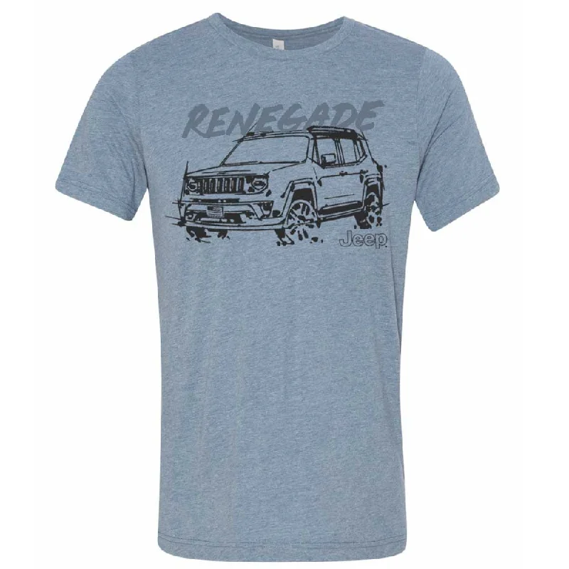 Men's v - neck muscle t - shirts for a body - building aestheticMens Jeep® Renegade - LDD Series - Triblend Lake Blue T-Shirt Men's v - neck muscle t - shirts for a body - building aestheticMens Jeep® Renegade - LDD Series - Triblend Lake Blue T-Shirt