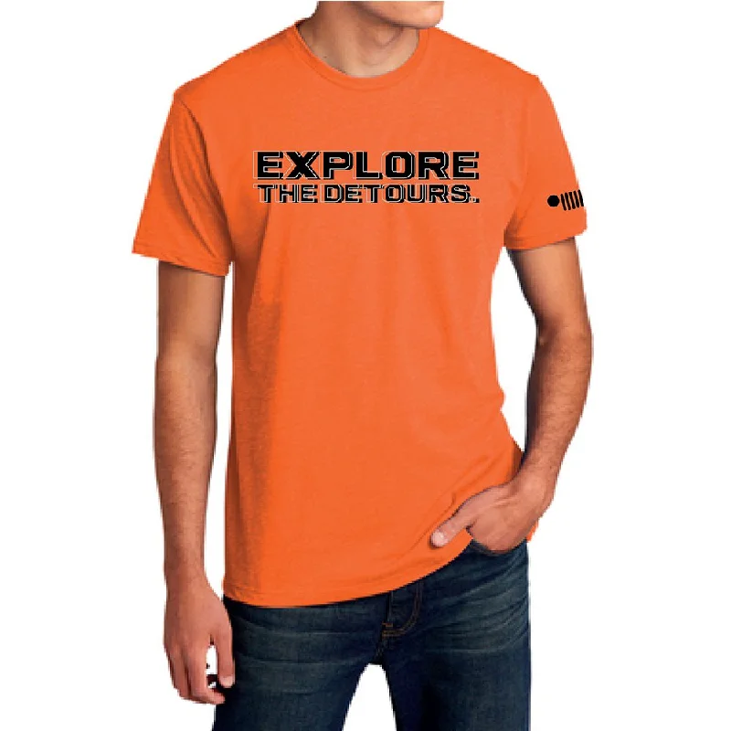 Men's antimicrobial t - shirts for odor - free freshness during travelMens Jeep® Explore the Detours T-Shirt - Orange Men's antimicrobial t - shirts for odor - free freshness during travelMens Jeep® Explore the Detours T-Shirt - Orange