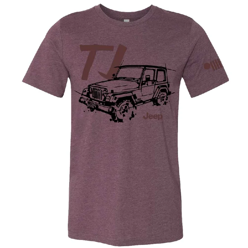Men's lightweight performance t - shirts for running marathonsMens Jeep® TJ Wrangler - LDD Series - Triblend Burgundy T-Shirt Men's lightweight performance t - shirts for running marathonsMens Jeep® TJ Wrangler - LDD Series - Triblend Burgundy T-Shirt