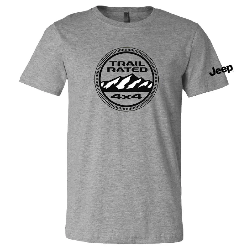 Men's tie - dye t - shirts with a bohemian styleMens Jeep® Trail Rated T-Shirt - Heather Grey Men's tie - dye t - shirts with a bohemian styleMens Jeep® Trail Rated T-Shirt - Heather Grey