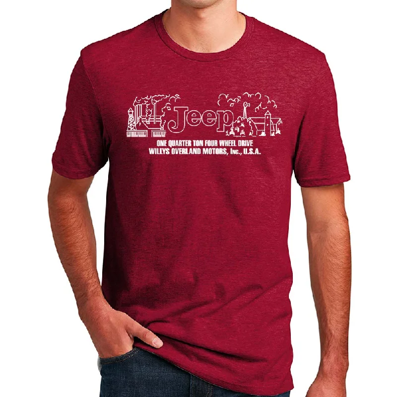 Men's antimicrobial t - shirts for odor - free freshness during travelMens Jeep® Willys Dash Plaque T-Shirt - Heather Deep Red Men's antimicrobial t - shirts for odor - free freshness during travelMens Jeep® Willys Dash Plaque T-Shirt - Heather Deep Red
