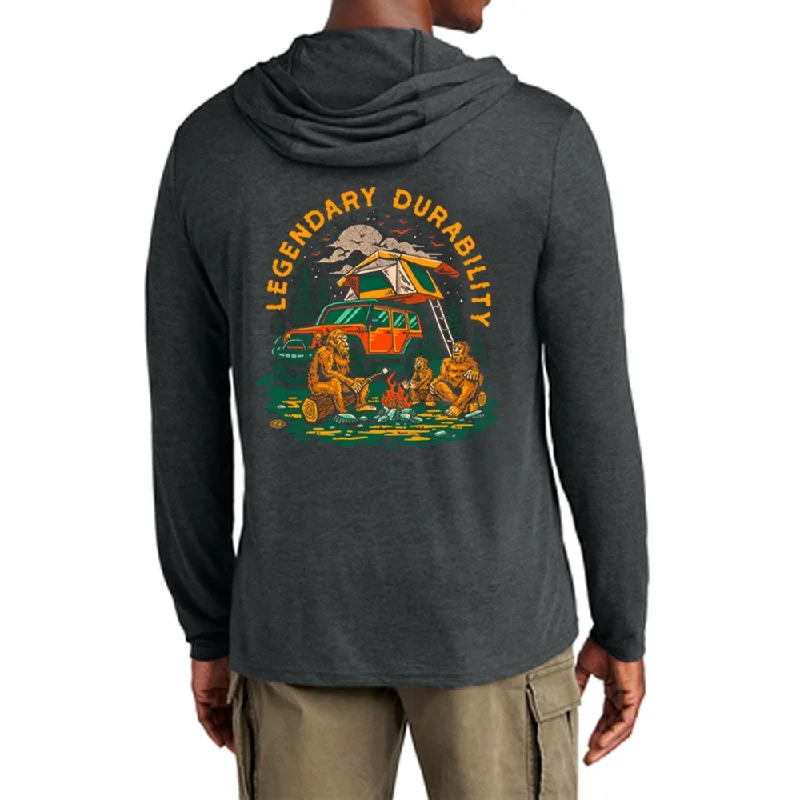 Men's thermal t - shirts with a high - neck design for cold weatherMens Long Sleeve Hooded Jeep® Sasquatch T-Shirt-Black Heather Men's thermal t - shirts with a high - neck design for cold weatherMens Long Sleeve Hooded Jeep® Sasquatch T-Shirt-Black Heather