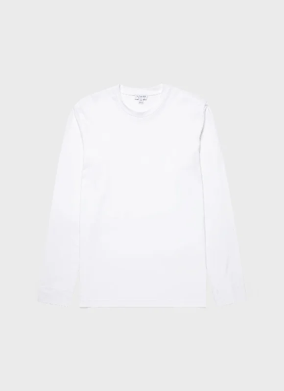 Men's UV - protection t - shirts for outdoor activities in the sunMen's Long Sleeve Riviera T-shirt in White Men's UV - protection t - shirts for outdoor activities in the sunMen's Long Sleeve Riviera T-shirt in White