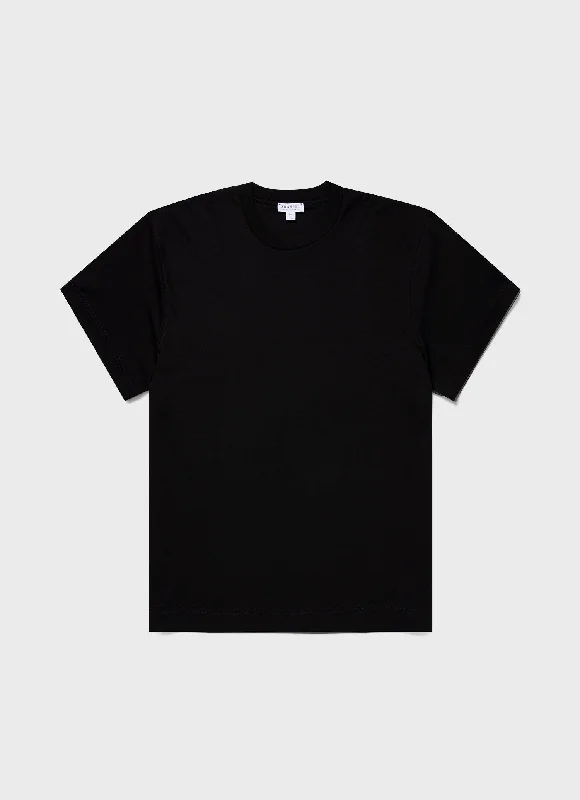 Men's polo t - shirts with a contrast collar for a preppy lookMen's Oversized Heavyweight T-shirt in Black Men's polo t - shirts with a contrast collar for a preppy lookMen's Oversized Heavyweight T-shirt in Black