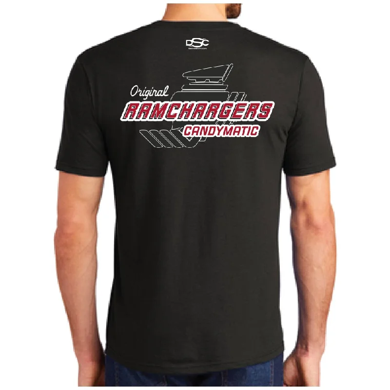 Men's smart - casual checkered t - shirts for semi - formal occasionsMens Ramchargers Stacked Logo T-shirt (Black Triblend)