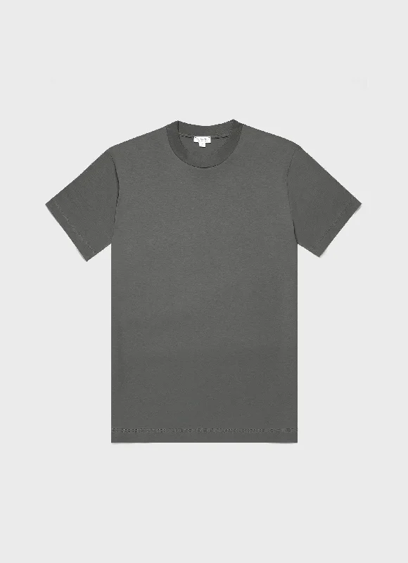Men's mock - neck t - shirts with a modern and sleek styleMen's Relaxed Fit Heavyweight T-shirt in Drill Green Men's mock - neck t - shirts with a modern and sleek styleMen's Relaxed Fit Heavyweight T-shirt in Drill Green