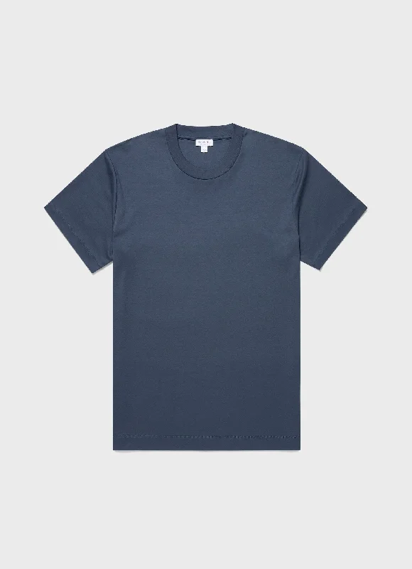 Men's short - sleeve linen t - shirts for summer beach outingsMen's Relaxed Fit Heavyweight T-shirt in Slate Blue Men's short - sleeve linen t - shirts for summer beach outingsMen's Relaxed Fit Heavyweight T-shirt in Slate Blue