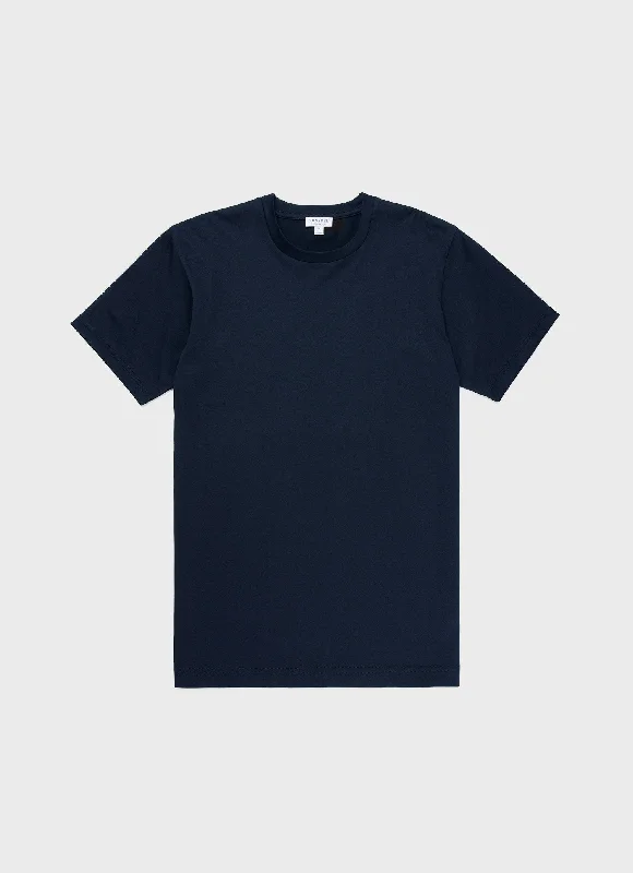 Men's smart - casual checkered t - shirts for semi - formal occasionsMen's Riviera T-shirt in Navy