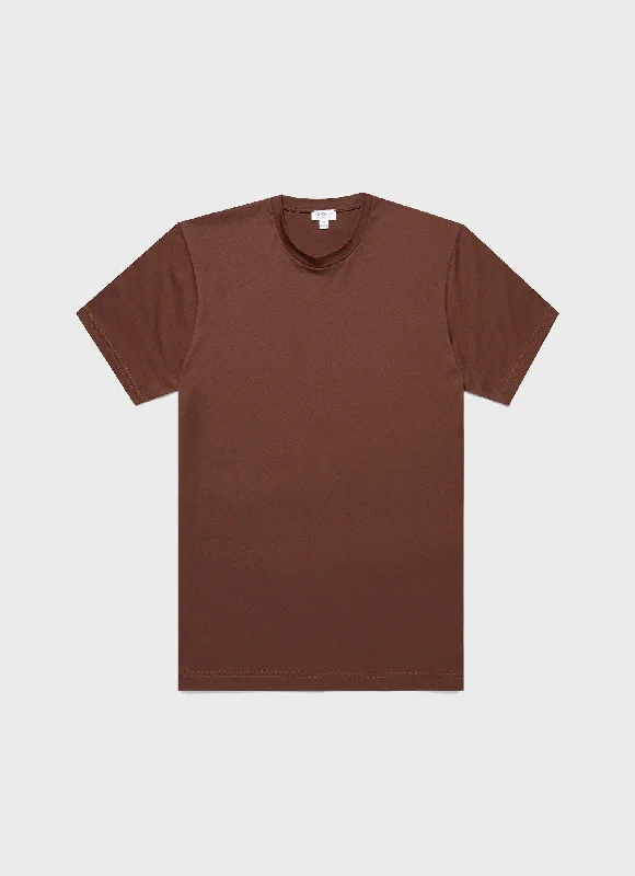 Men's moisture - wicking athletic t - shirts for intense workoutsMen's Riviera Midweight T-shirt in Cocoa Brown Men's moisture - wicking athletic t - shirts for intense workoutsMen's Riviera Midweight T-shirt in Cocoa Brown