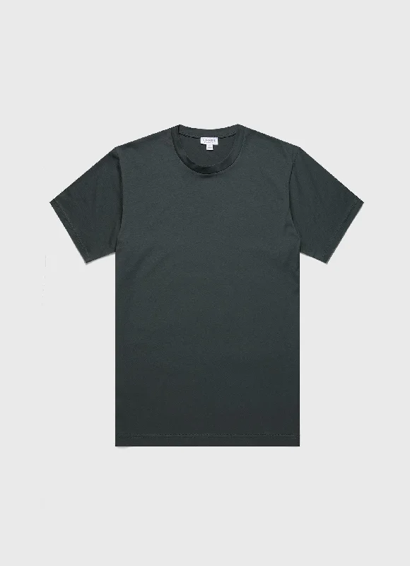 Men's organic cotton crew - neck t - shirts for everyday comfortMen's Riviera Midweight T-shirt in Holly Green Men's organic cotton crew - neck t - shirts for everyday comfortMen's Riviera Midweight T-shirt in Holly Green