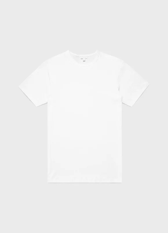 Men's mock - neck t - shirts with a modern and sleek styleMen's Sea Island Cotton T-shirt in White Men's mock - neck t - shirts with a modern and sleek styleMen's Sea Island Cotton T-shirt in White