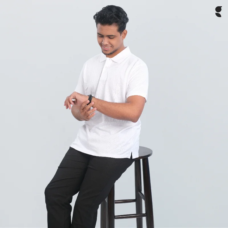 Men's quick - dry polo shirts for water sports activitiesSolid Polo | White