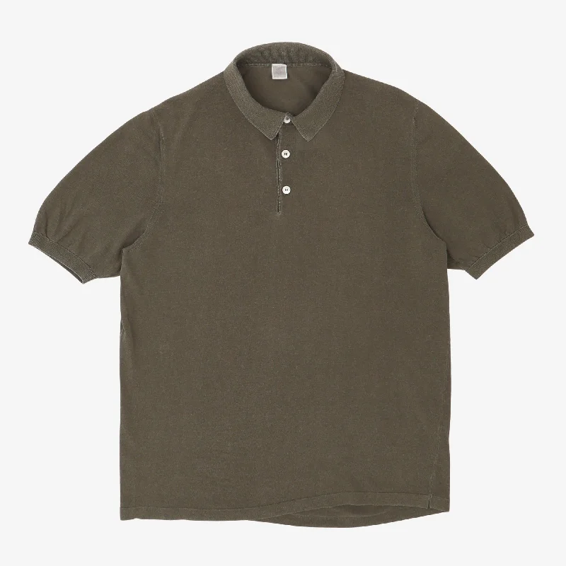 Men's two - tone stripe polo shirts with a preppy styleSS Polo Shirt