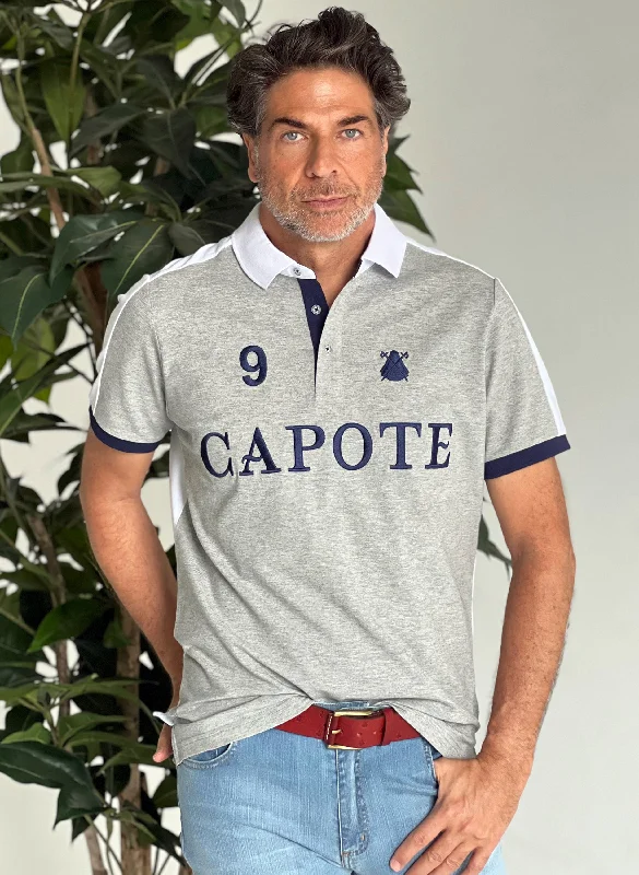 Men's breathable cotton blend polo shirts for summer outingsPolo Gris Espalda Blanca Hombre Men's breathable cotton blend polo shirts for summer outingsPolo Gris Espalda Blanca Hombre
