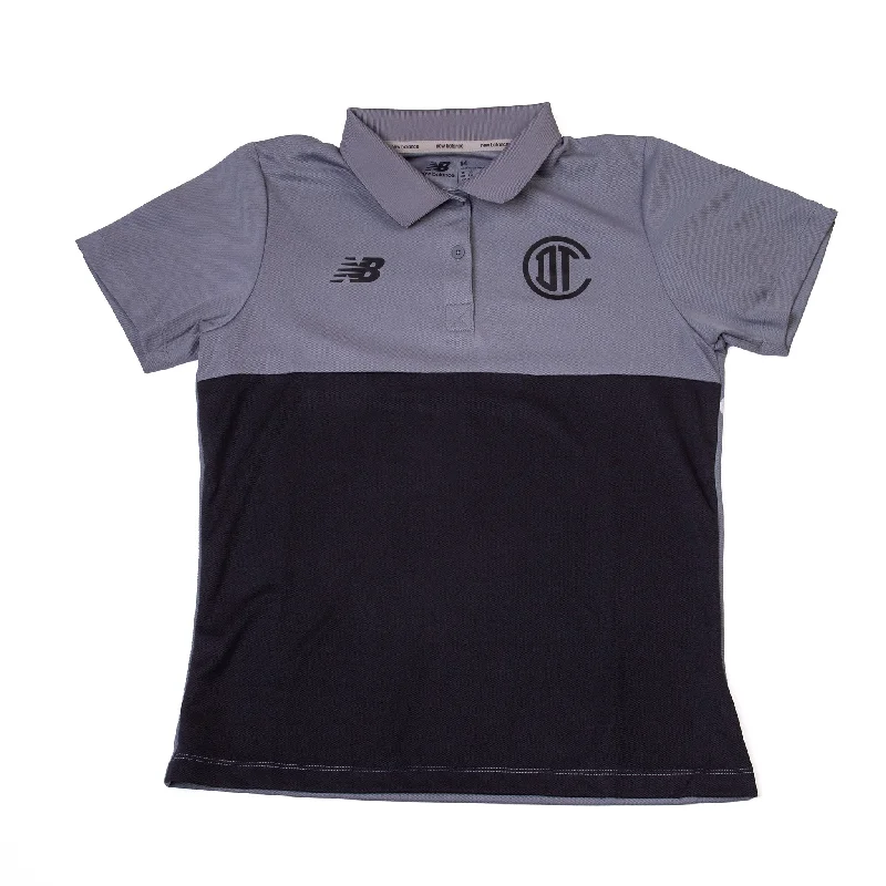 Men's jacquard woven polo shirts with intricate designsPolo Gris y Negro - Dama