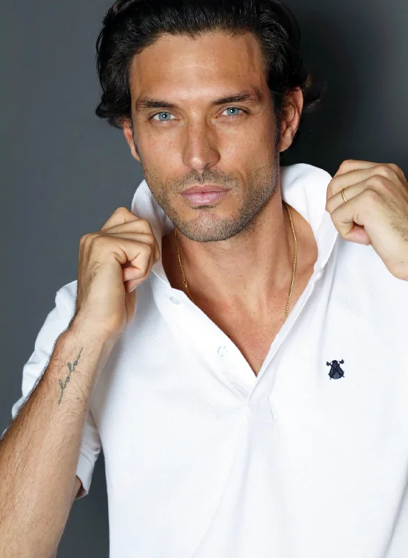 Men's reversible polo shirts with two different looksPolo Blanco Hombre Classic Logo Azul Men's reversible polo shirts with two different looksPolo Blanco Hombre Classic Logo Azul