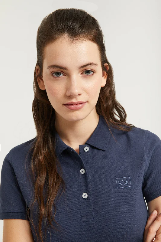 Men's formal - style silk blend polo shirts for special occasionsPolo de manga corta piqué azul marino con logo Polo Club Men's formal - style silk blend polo shirts for special occasionsPolo de manga corta piqué azul marino con logo Polo Club