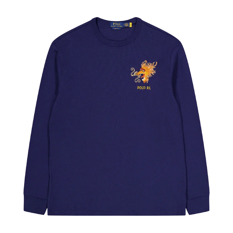 Men's budget - friendly basic polo shirts in multiple colorsLunar New Year Dragon Jersey T-Shirt Dark Cobalt Men's budget - friendly basic polo shirts in multiple colorsLunar New Year Dragon Jersey T-Shirt Dark Cobalt