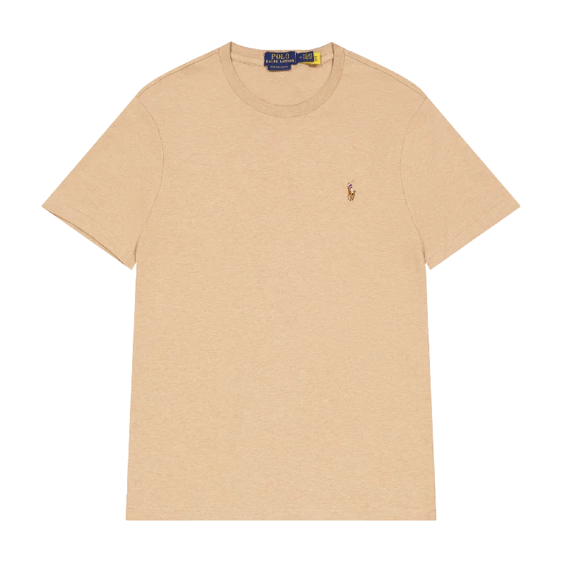Men's long sleeve classic fit polo shirts with embroidered logosCustom Slim Fit Soft Cotton T-Shirt Classic Camel Heather Men's long sleeve classic fit polo shirts with embroidered logosCustom Slim Fit Soft Cotton T-Shirt Classic Camel Heather