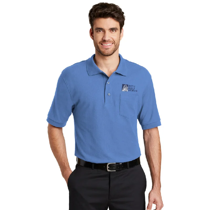 Men's quick - dry polo shirts for water sports activitiesPort Authority Silk Touch Polo With Pocket, Printed Men's quick - dry polo shirts for water sports activitiesPort Authority Silk Touch Polo With Pocket, Printed
