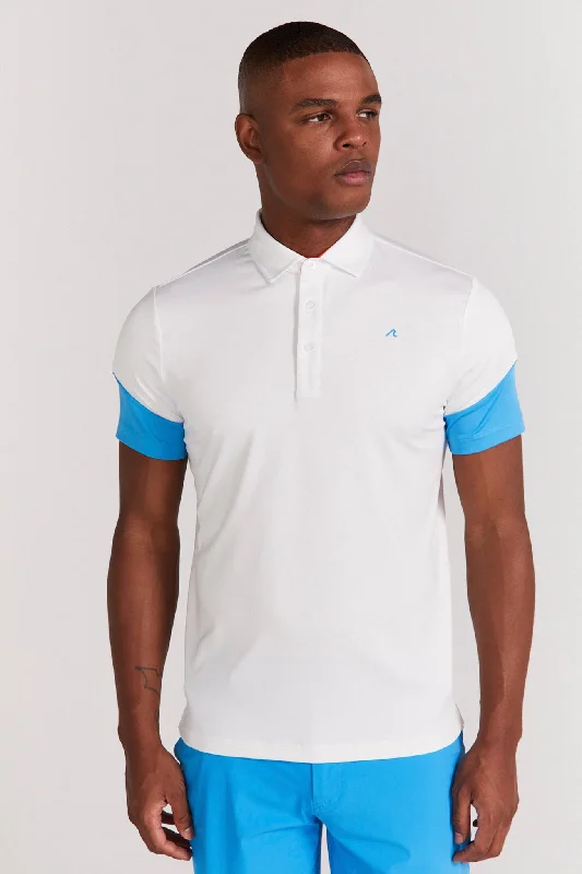 Men's high - collar polo shirts with a modern twistRiley Polo in Bright White