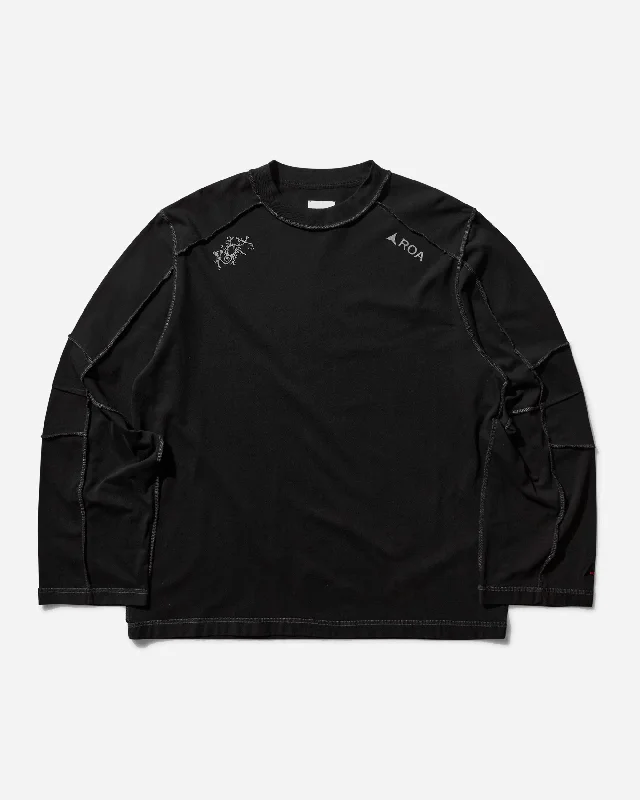 Men's short - sleeve linen t - shirts for summer beach outingsMen's Nightfall Inside Out Long Sleeve T-Shirt Black Men's short - sleeve linen t - shirts for summer beach outingsMen's Nightfall Inside Out Long Sleeve T-Shirt Black