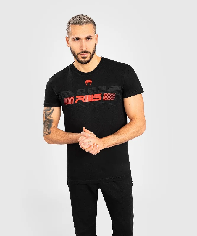 Men's short - sleeve linen t - shirts for summer beach outingsRWS x Venum T-Shirt - Black Men's short - sleeve linen t - shirts for summer beach outingsRWS x Venum T-Shirt - Black