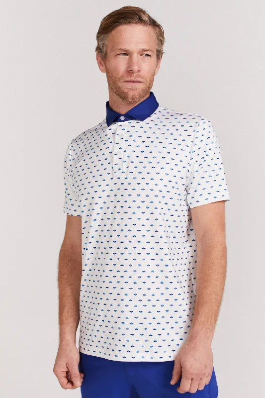 Men's luxury cashmere blend polo shirts in solid colorsRyder Polo in Bright White