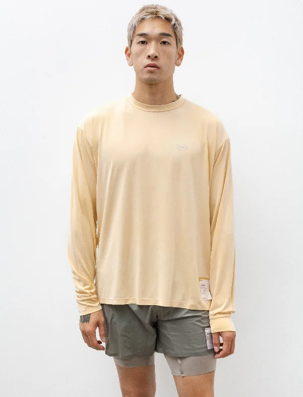 Men's long - sleeve henley t - shirts with button - down placketsAuralite Long Sleeve Shirt Mineral Yellow Men's long - sleeve henley t - shirts with button - down placketsAuralite Long Sleeve Shirt Mineral Yellow