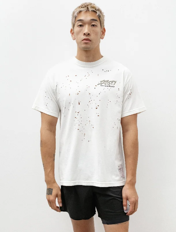 Men's short - sleeve linen t - shirts for summer beach outingsMothtech T-Shirt Off-White Men's short - sleeve linen t - shirts for summer beach outingsMothtech T-Shirt Off-White
