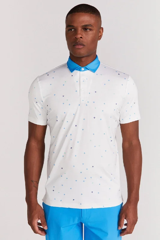 Men's luxury cashmere blend polo shirts in solid colorsSavile Polo in Bright White