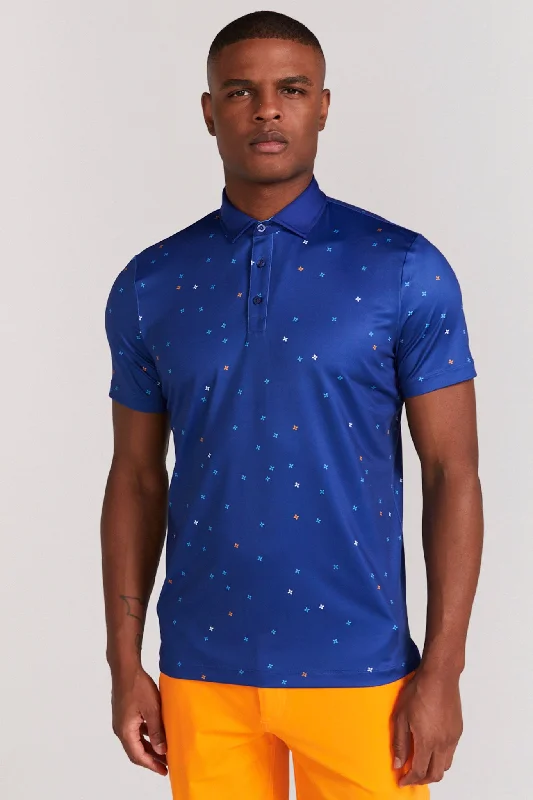 Men's lightweight performance polo shirts for tennis matchesSavile Polo in Mazarine Blue Men's lightweight performance polo shirts for tennis matchesSavile Polo in Mazarine Blue