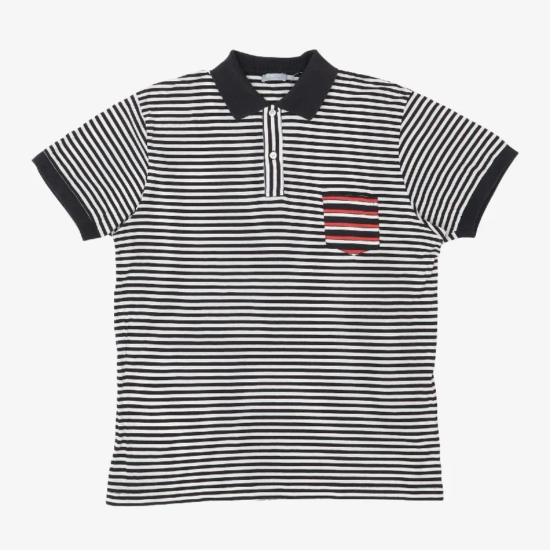 Men's breathable cotton blend polo shirts for summer outingsSS Pocket Polo