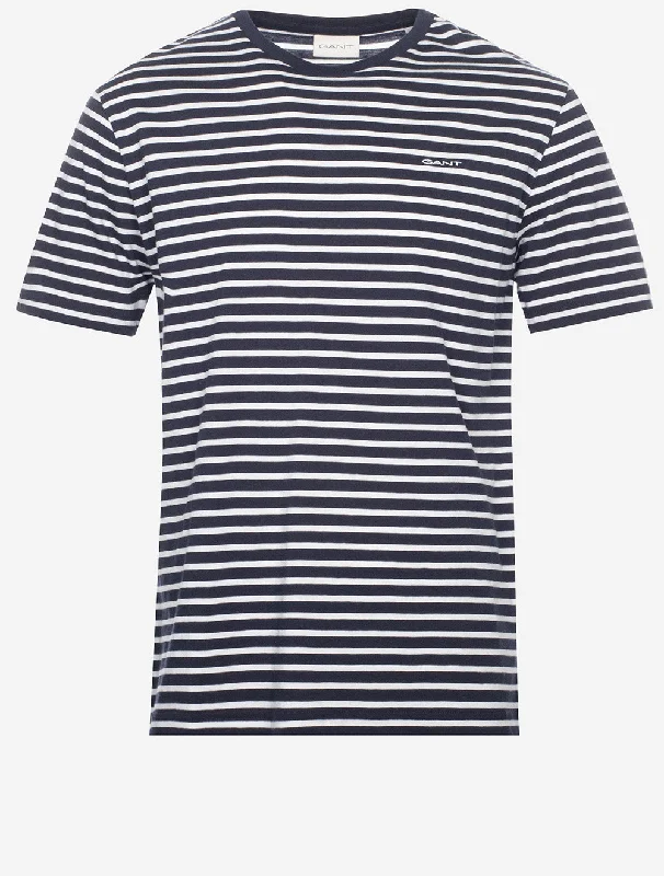 Men's ribbed t - shirts with a textured finish for added styleStriped T-Shirt Evening Blue Men's ribbed t - shirts with a textured finish for added styleStriped T-Shirt Evening Blue