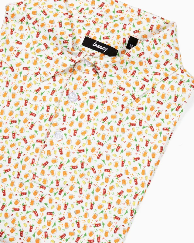 Men's slim fit short sleeve polo shirts with contrast collarsThe Bloody Mary Polo