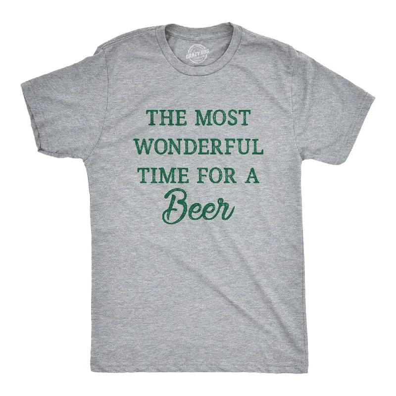 Men's lightweight performance t - shirts for running marathonsThe Most Wonderful Time For A Beer Men's T Shirt Men's lightweight performance t - shirts for running marathonsThe Most Wonderful Time For A Beer Men's T Shirt